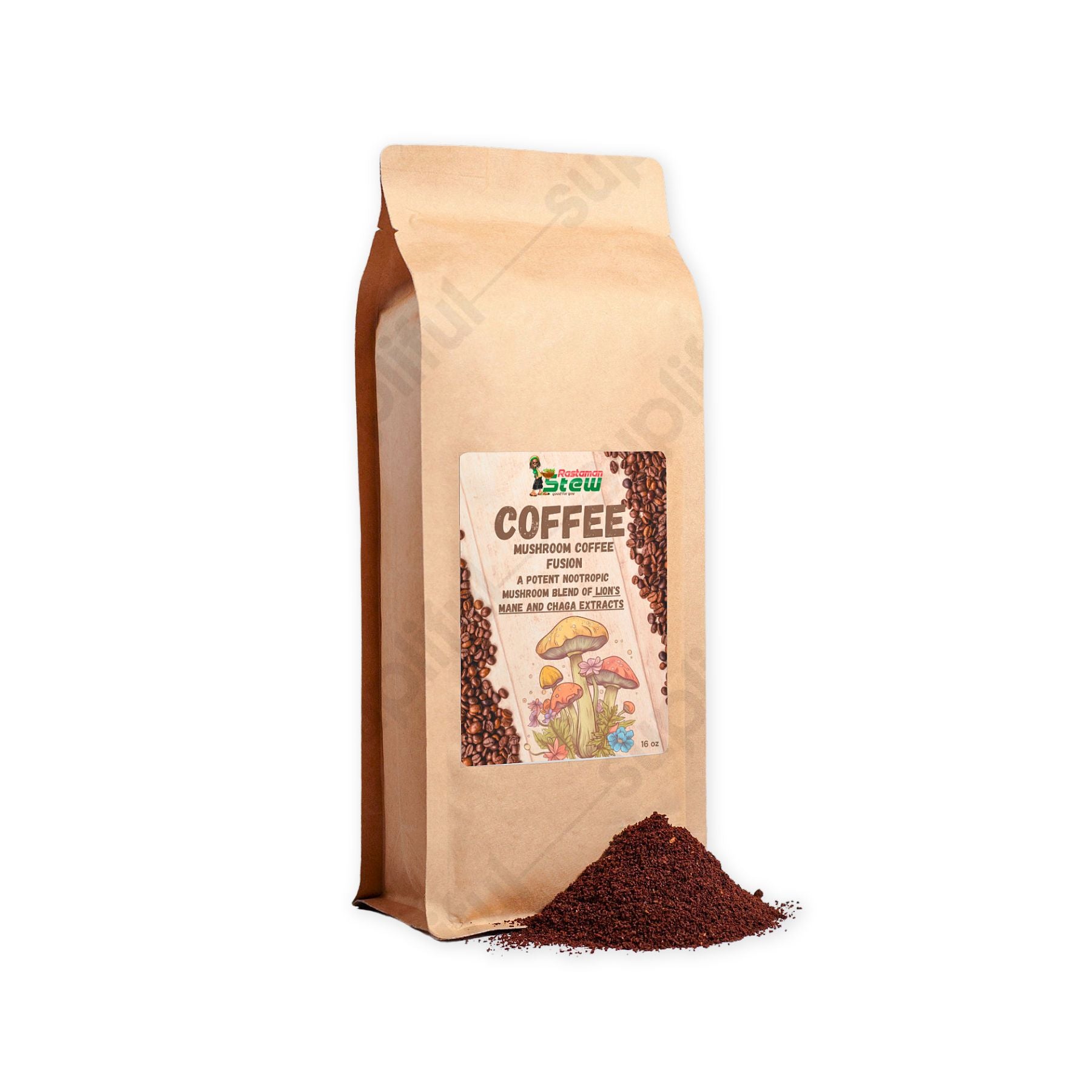 Mushroom Coffee Fusion - Lion’s Mane & Chaga 16oz Rastaman StewBrazilian Coffee Mushroom Fusion-Lion’s Mane &amp; Chaga 16oz. Rastaman Stew Brand. Discover the trending benefits of nootropics and mushroom extracts with Rastaman blended coffeeRastaman StewRastaman StewMane & Chaga 16oz Rastaman Stew