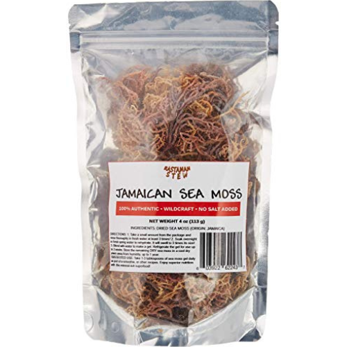 SEA MOSS RAW ORGANIC, SEA MOSS DRY WILDCRAFTED 4oz in sealed bag, 100% sun-dried Jamaican product.