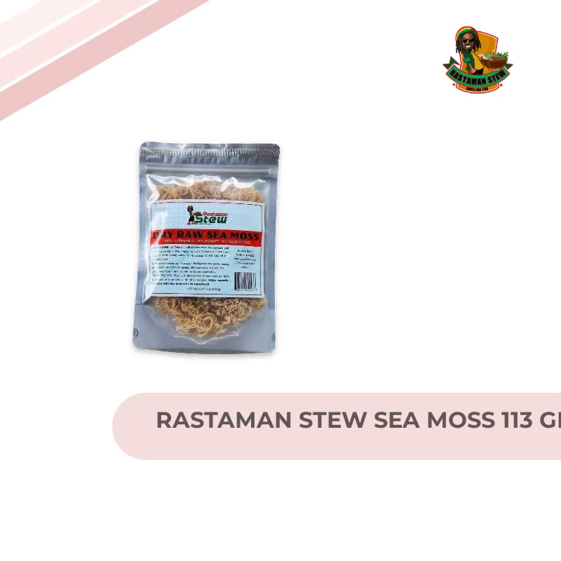 RastaMan Stew Sea Moss 113 Gram - Rich In Nutrition&#039;s - Healthy Super Food - Raw Wildcrafted - Clean Ocean - Hand Picked &amp; Sun Dried (4 oz) by@Outfy