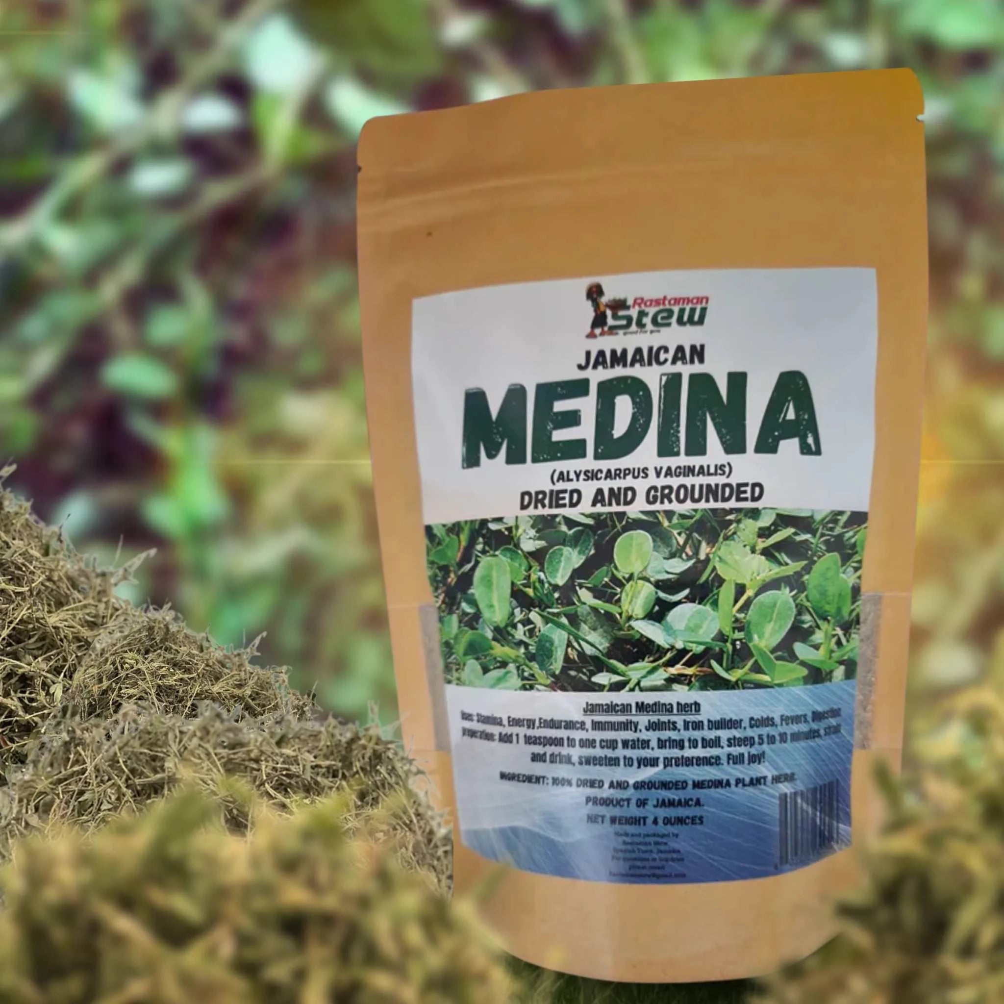 Rastaman Stew Jamaican Medina Dried Ground Herb 4oz Package