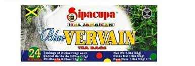 Sipacupa Blue Vervain Herbal Organic Tea Box with 24 Tea Bags from Jamaica
