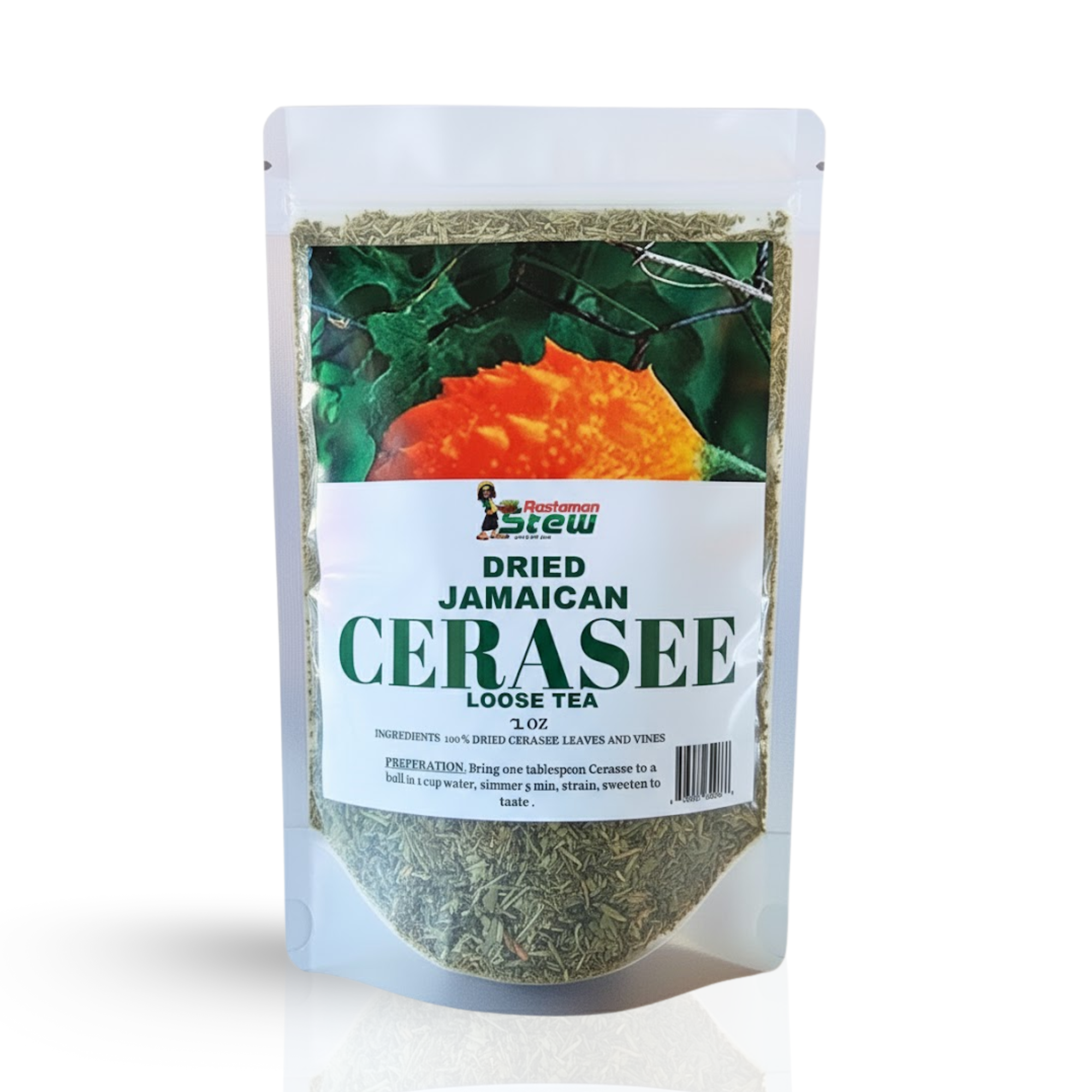 Dried Jamaican Cerasee Loose Tea, Bitter Melon 2oz Rastaman Stew