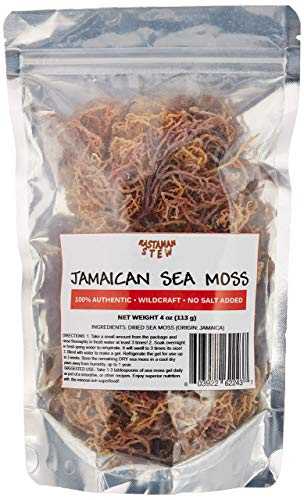 Jamaican sea moss, 100% authentic wildcraft, 4oz package, organic and sun-dried.